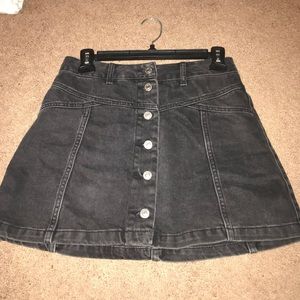 DENIM BUTTON SKIRT